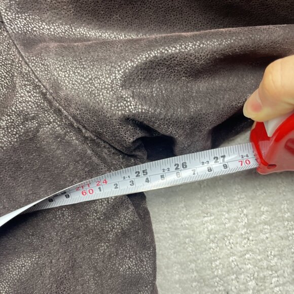 Nickelson Leather Men Sz M Aviator Leather Brown Jacket Sherpa Fleece Lined Read - Picture 8 of 16